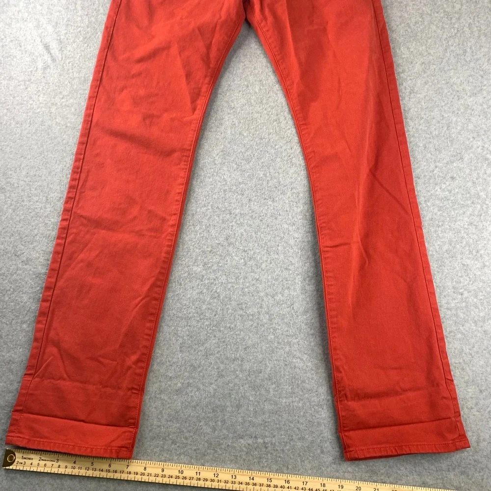 AG Adriano Goldschmied The Matchbox Pants Mens 34 Red Slim Straight Chino